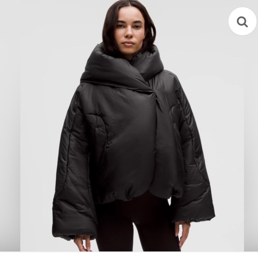 lululemon athletica Black Hooded Puffer Jacket